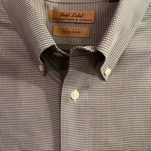 Gold Label Roundtree & Yorke Gray Mens Button Up Shirt